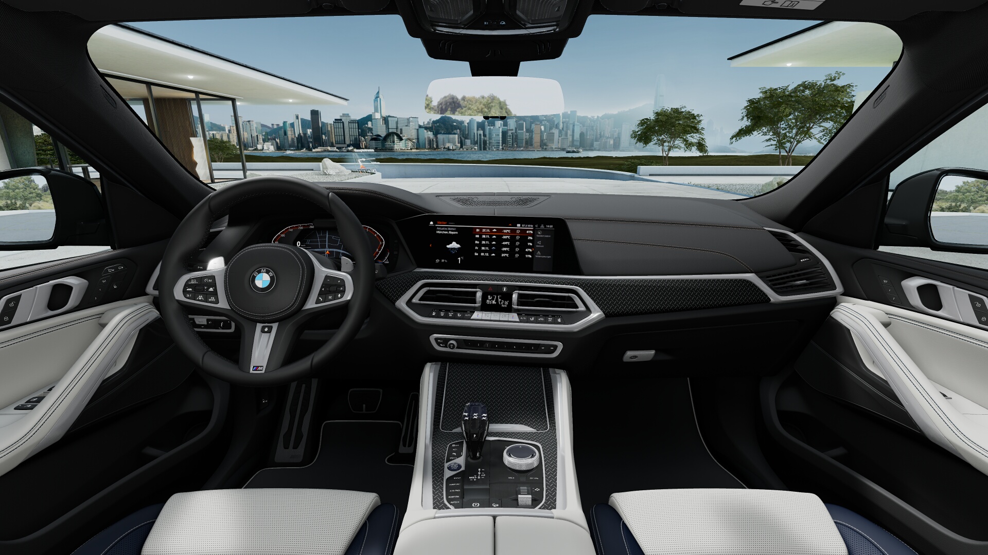 BMW X6 40i Msport | skladem | české auto po prvním majiteli | sportovně luxusní benzínové SUV coupé | černá metalíza s černo-bílou kůží | plná výbava | top stav | VIP cena | nákup online | AUTOiBUY.com